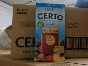 lot 291 image: 2 - 16 - 6 oz ctns Certo Sure Jell ...