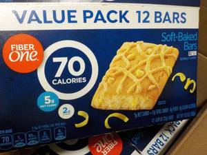 lot 297 image: Case of 4 Boxes Fiber One Lemon Bar...