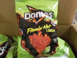 lot 300 image: 3 Cases Doritos Flamin Hot limon Ch...