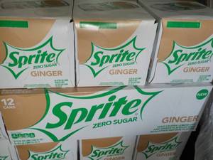 lot 315 image: 4 - 12 pks Sprite Ginger Zero Sugar...