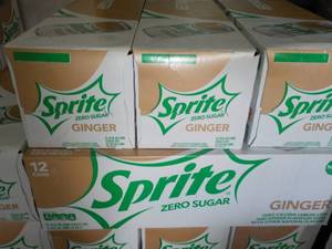 lot 316 image: 4 - 12 pks Sprite Ginger Zero Sugar...