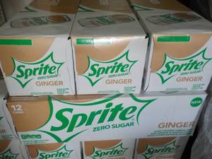 lot 318 image: 4 - 12 pks Sprite Ginger Zero Sugar...