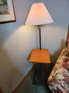 lot 56 image: Table with Built-In Lamp