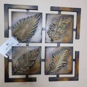 lot 161 image: Metal Autumn Leaves Releidf