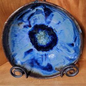 lot 158 image: Vintage Hand-Built Ceramic Plate