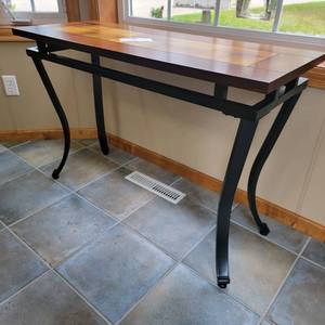 lot 166 image: Gorgeous Wooden and Metal Side Table