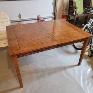 lot 197 image: Vintage-Refinished Dining Room Table and Chair Set