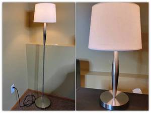 lot 46 image: Floor and Desk Lamp Duo