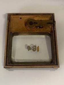 lot 19 image: Antique Brass Post Office Box Door From 1901-1902