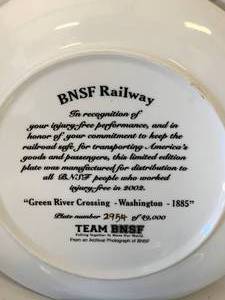 lot 72 image: Lot of Two Railroad Plates