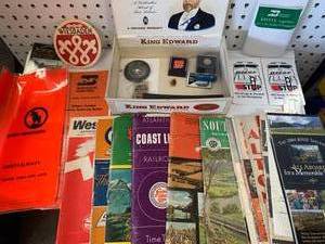 lot 74 image: Lot of Vintage Railroad Memorabilia