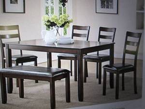 Harding 6 piece dining table set wi...