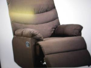 Brownn recliner, open box,...
