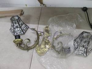 Double wall sconce, open box, hardw...