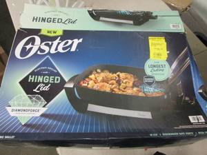 oster eletric skillet with hinged l...