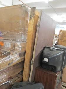 2 wood doors and 1 metal door ...