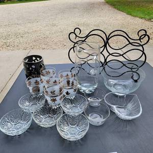 19 Piece Vintage Crystal, Metal, and Glass and Collection