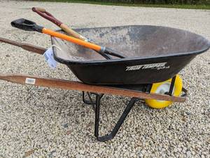 Wheel Barrow and Shovels