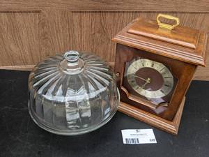 Time for Cake- Vintage Covered Cake Stand and Clock