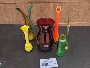 6 Assorted Bud Vases