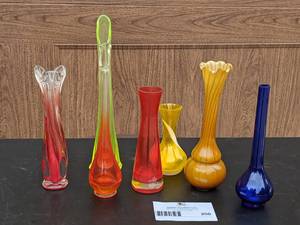 6 Stunning Blown Glass Vases