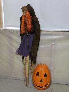 Halloween Witch and Jack-O-Lantern