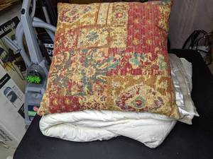 Woolrich Down Comforter and two Upholstered Pillows
