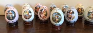 lot 28 image: Set of 12 Hummel Eggs with Stands