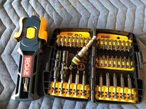 Ryobi Screwdriver and DeWalt bits
