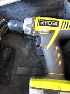 Ryobi 12v. drill, charger & case, zip ties and Cords