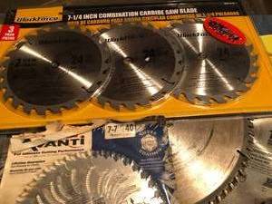 Lot of Titanium Carbide Tipped Saw Blades