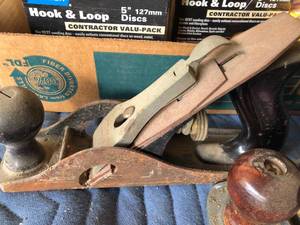 3 Wood Planers and Box of Sandpaper - Set 2