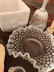 Milk Glass, Ceramic pieces and More