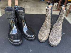 lot 303 image: 2 Pairs of Womens Size 8 Designer Boots- Michael Kors and Ugg ($300 Value)