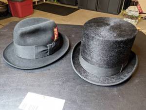 Vintage Horse Riding Top Hat and Dobbs Fedora ($400 Value)