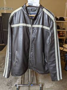 Mens Canyon River Blues Leather Jacket Size Large