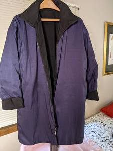 Purple  Black Reversible Womens Large Fall  Winter Jacket&nbsp