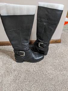 Womens Fossil Black Tall Boots Size 8 -Like New&nbsp