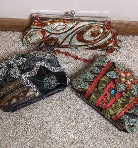 Lot of (3) Beautiful Beaded Evening Clutches