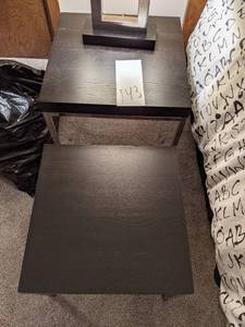 Set of (2) Brown Side End Nesting Tables&nbsp