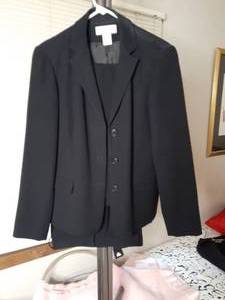 Elegant Black Womens Calvin Klein Blazer and Pants Size 10