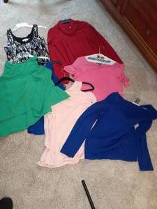 Set of (7) Womens Large Tops Karen Scott, Lauren, Cupio, Kors, Calvin Klein