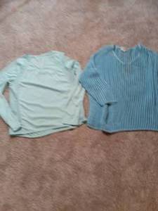 Set of (2) Womens Large Tops Active Wear and Sweater&nbsp