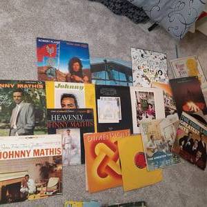 Vintage Vinyl Records Mathis, Plant, Zeppelin, Joel, and More&nbsp
