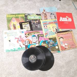 Childrens Collection of Vintage Vinyl Records West Side Story, Disney, Sesame Street, Star Wars, DC, and MORE&nbsp