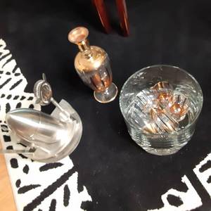 Beautiful Glass Decanter with Matching Glasses, Ice Bucket, Mixing Set&nbsp