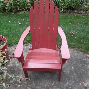 Red Painted Wood Adirondack Chair&nbsp
