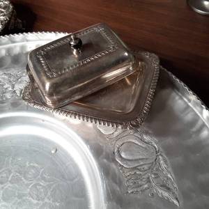 Assortment of Silver-Plated and Other Serving Ware&nbsp