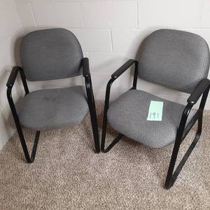 Set of (2) Cushioned Office  Reception Chairs&nbsp