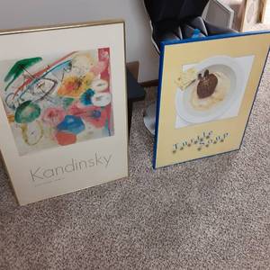 Set of (2) Framed and Matted Art Prints Kandinsky and Other&nbsp